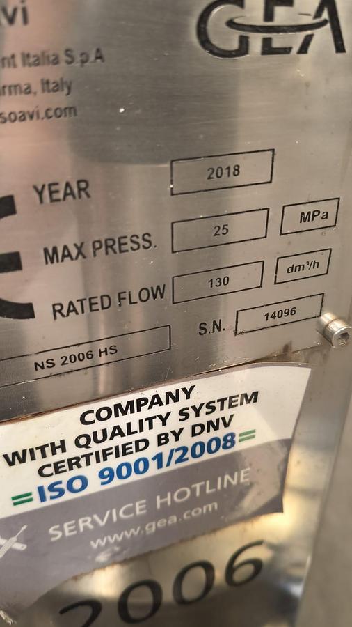 Usado Homogeneizador de alta pressão , NIRO SOAVI - WFA Equipamentos 