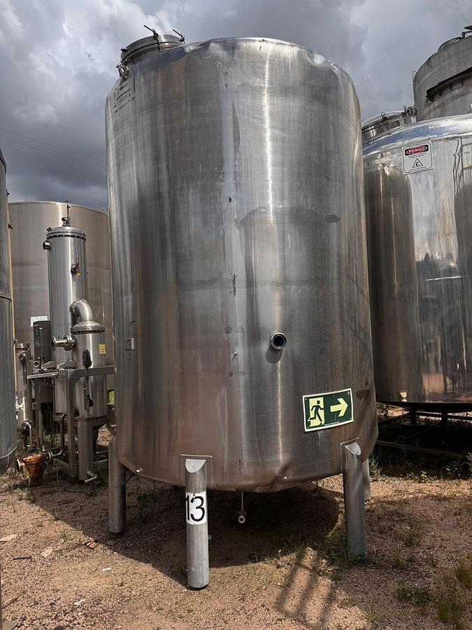 Usado Tanque de estocagem  em aço  inox   , cap. 12.500 lts - WFA Equipamentos 