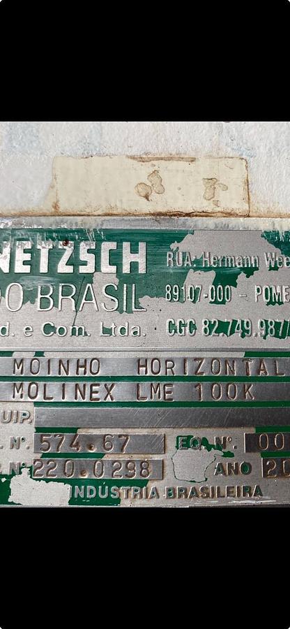 Usado Moinho horizontal Netzsch , LME 100 k