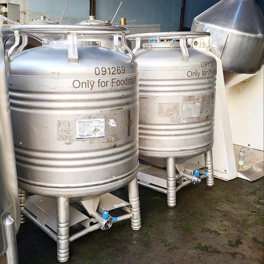 Usado Container em aço inox ,cap 800 Lts