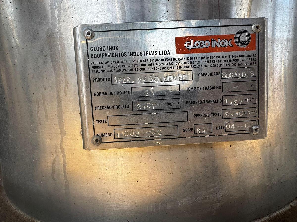 Usado Tanque em aço inox, cap 120 Lts