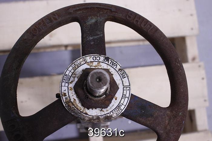Used Red Valve 3" Hand Operated Knife Gate Valve #39631