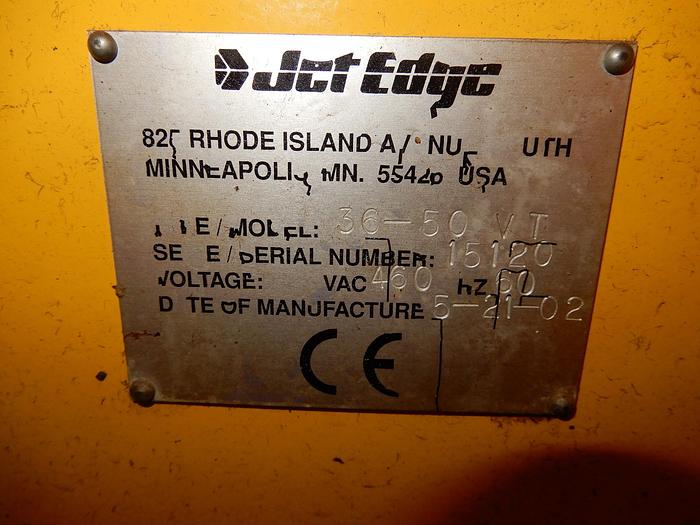 Used JET EDGE ULTRA HIGH PRESSURE INTENSIFIER PUMP