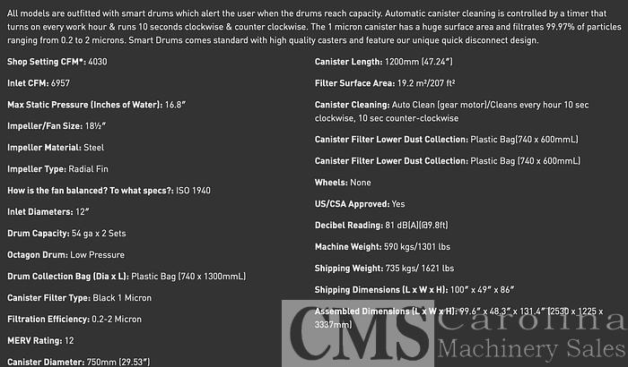 Used 2020 Laguna TFLUX 10 Dust Collector