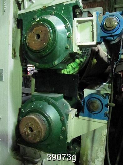 Used LG Industries Plain Press, 1200 PLI Balanced at 2500 FPM, Blind Drilled Press Rolls, 118" Face, 32" Diameter #39073