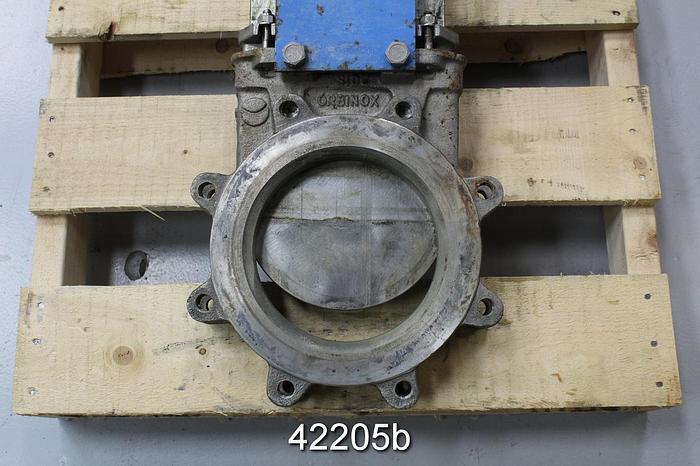 Used Orbinox 8" Hand Operated Knife Gate Valve #42205