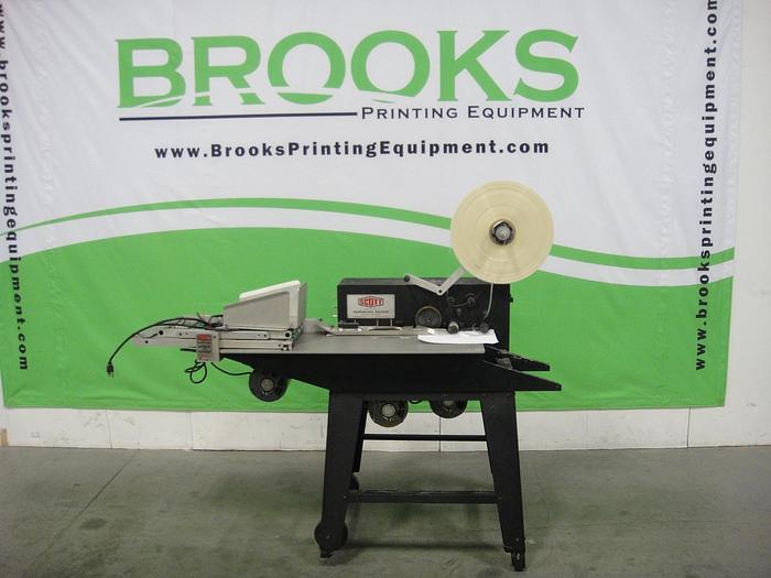 Used Scott Loose Leaf Sheet Reinforcing Machine with Feed Attacthment