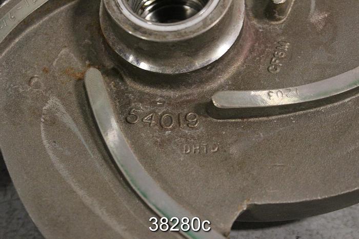 Used Goulds 3196 2x3x10 Pump Impeller, 5 Vane, 9" #38280