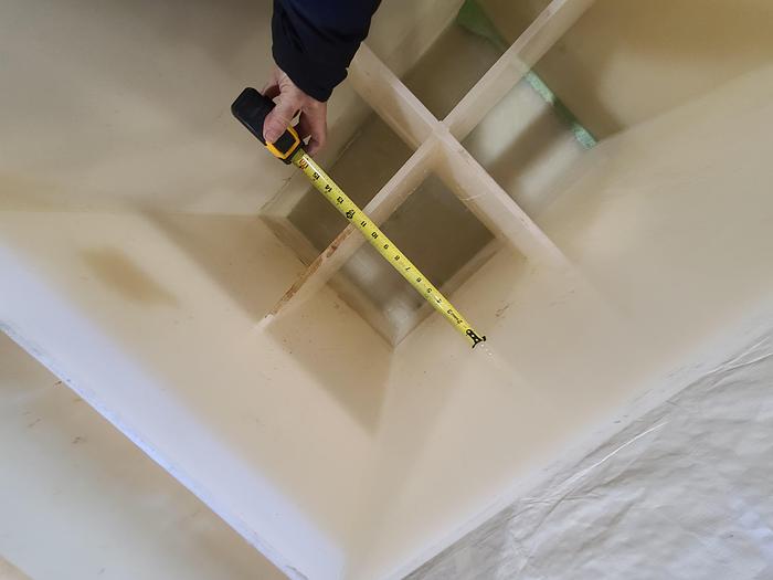 Used Polypro Tank Counter Flow Rinse side and bottom support 70" x 28" x 29" Removable Partition - LARRY PLEASE CHECK DEMENTIONS