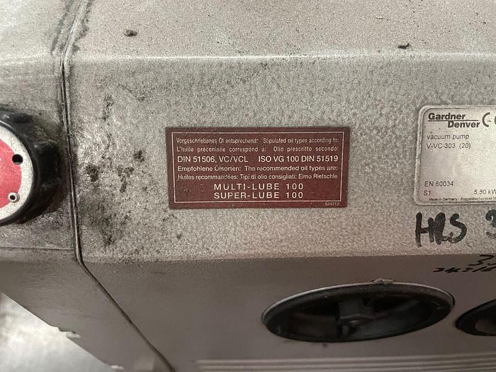 Used GARDNER DENVER VVC 303 (20) Vacuum Pump for Sale in England,