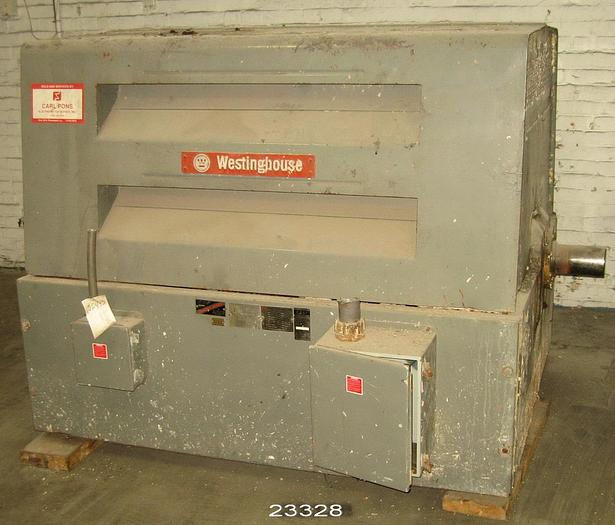 Used Westinghouse  Westinghouse Synchronous Motor, 500 Hp, 720 Rpm, 2300/4160 Volt.  Frame 3A40, 250 Volts Excitation, 19 Amps Excitation, 94.5% Efficiency, Roller Bearings.  Service Factor 1.0. #23328