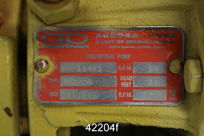 Used Aurora 351-28 1x1.5x6 Pump, Stainless Steel Casing #42204