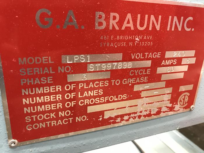 Used 1997 BRAUN SHEET STACKER