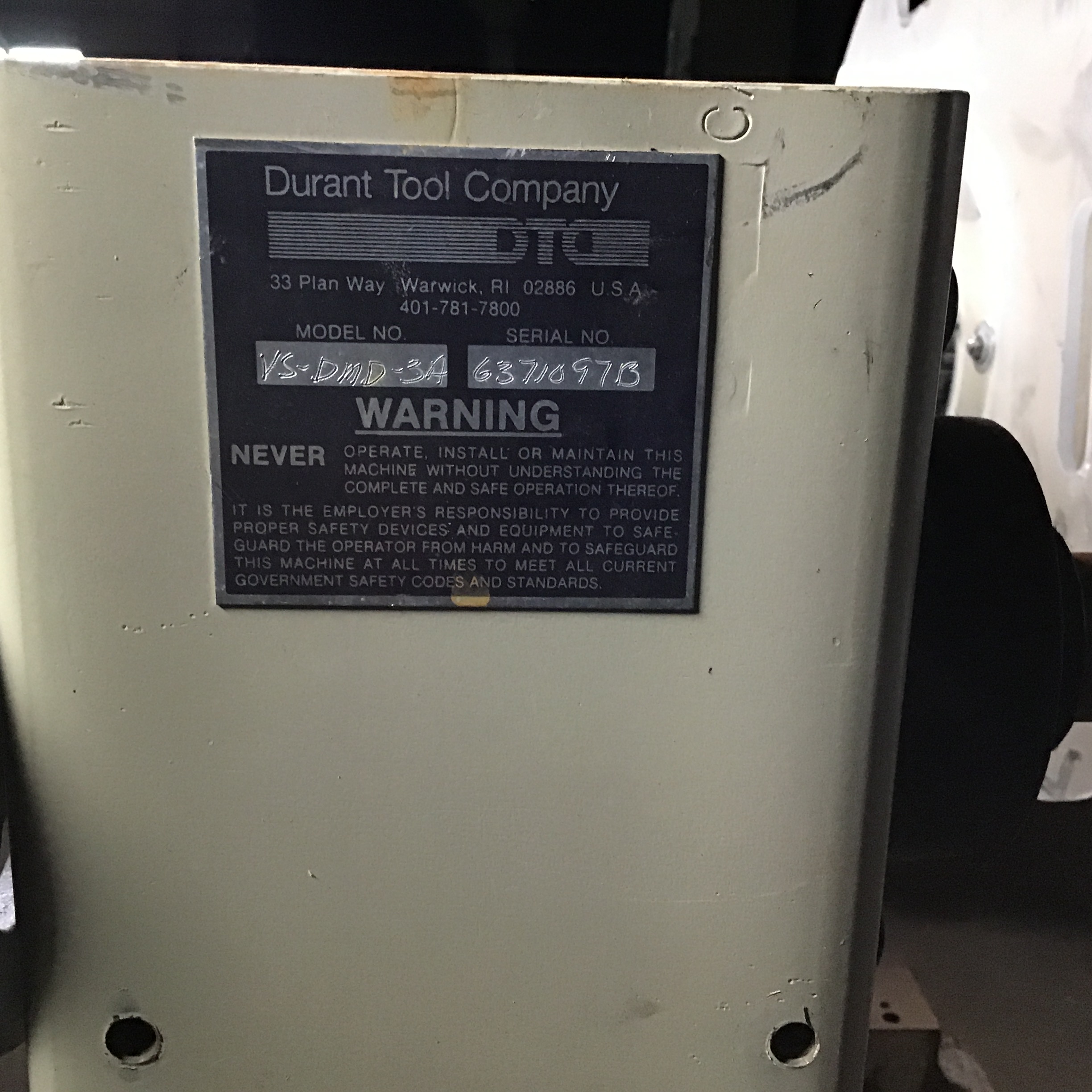 Used 600 lb. Durant Mdl. DMD-3 Single End Uncoiler