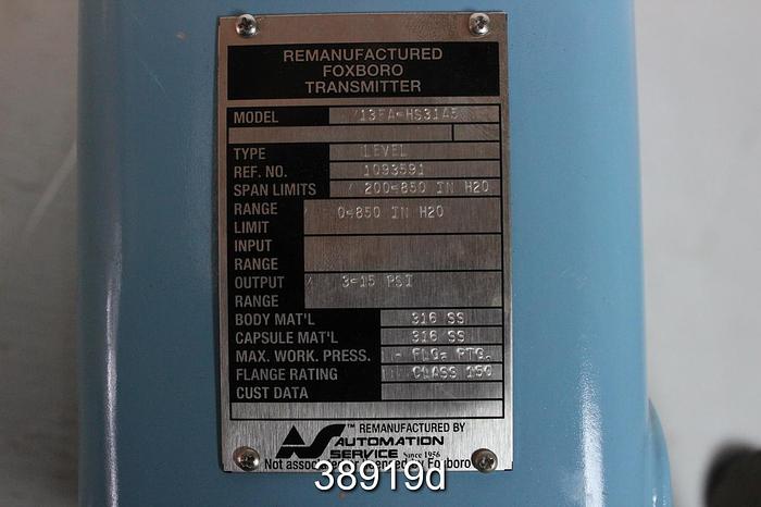 Used Foxboro 13FA-HS31A5 Pressure Transmitter #38919
