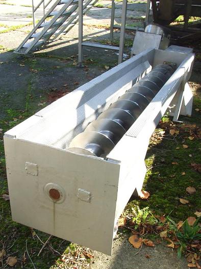 Used Screw conveyor with a screen and a drip chute