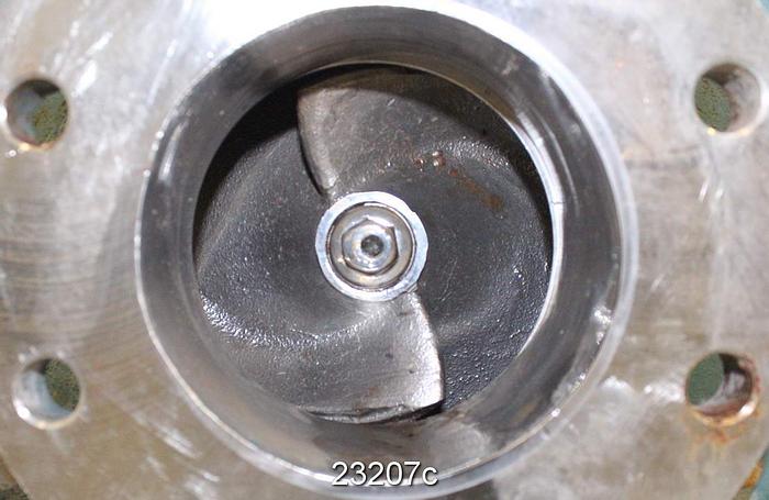 Used Goulds 3175 Pump, 4X6X18, 2/4-Vane Impeller, 17" Impeller Diameter, Ss Casing, Ss Impeller, Ss Stuffing Box, Ss Suction Side Plate, Packing #23207
