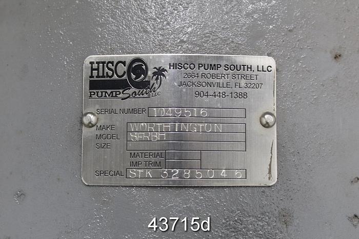 Refurbished Worthington 8FRBH Power End With Stainless Steel Stuffing Box #43715