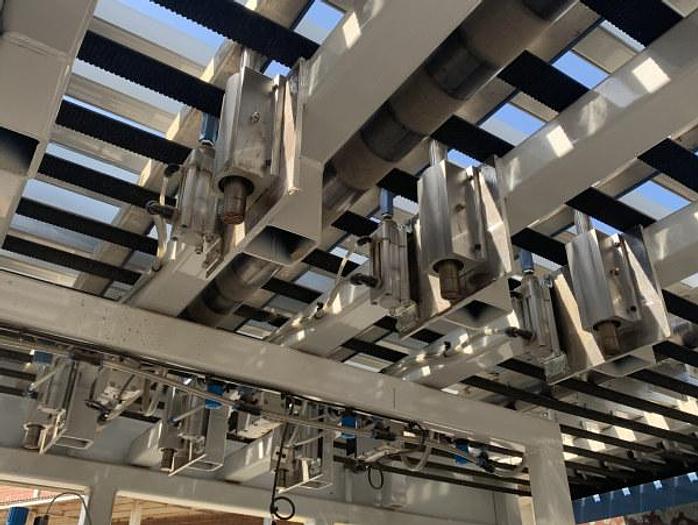 Used 5-1/2' WIDE x 15' LONG ACCUMULATING / STAGING SLIDE TYPE BELT CONVEYOR