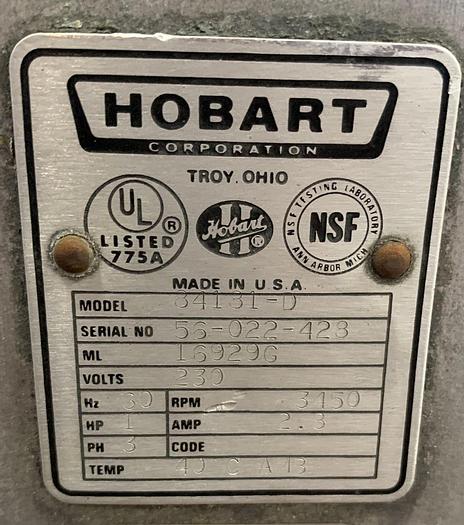 Used Chopper, Bowl, Mdl 84181-D, S/st, 18", (2) Blades #S744450