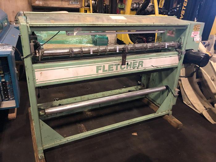 Used 60" FLETCHER DUPLEX SLITTER REWINDER