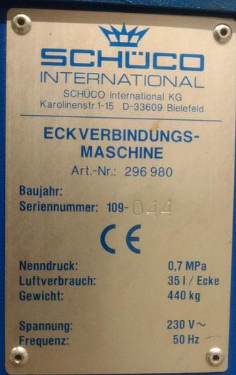 Gebraucht Eckverbindungspresse Schüco 296 980