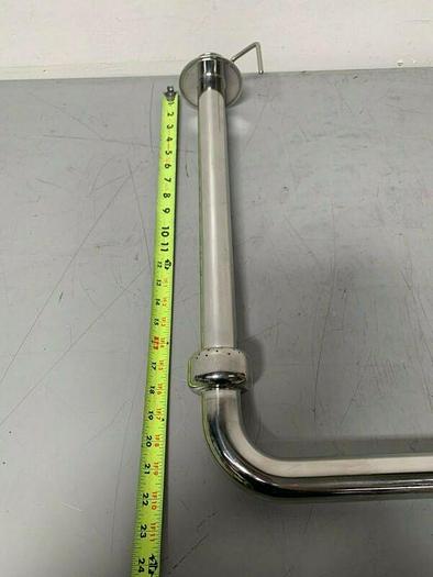 Used Stainless Steel 22" L x 26.5" W x 1.5" D Spray Balls w/ 1 1/2" Sanitary Fitting