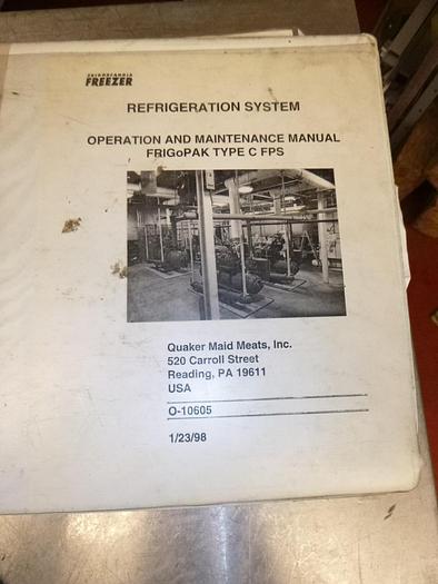 Used Frigoscandia Freon Refrigeration Package, 200 HP, Skid Mount Pkg with Liquid Handling & BAC