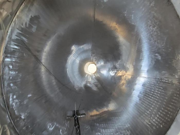 Used Hopper, 80 CF, S/st, 60" Dia. X 51", Airlock Valve #S744201