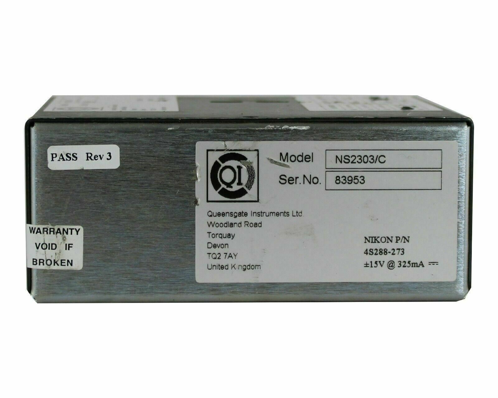 Used Nikon QUEENSGATE INSTRUMENTS NS2303/C, 4S288-273 POSITION SENSOR UNIT