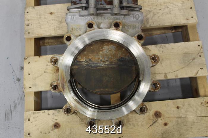 Used True Line 10" Hand Operated Knife Gate Valve #43552