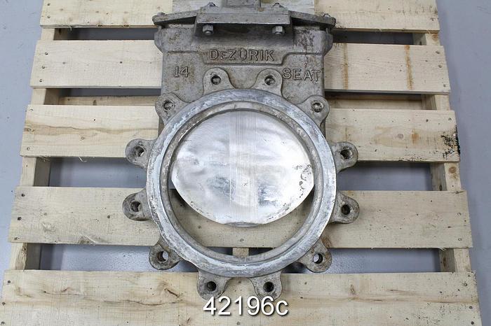 Used Dezurik 9218334 14" Hand Operated Knife Gate Valve #42196
