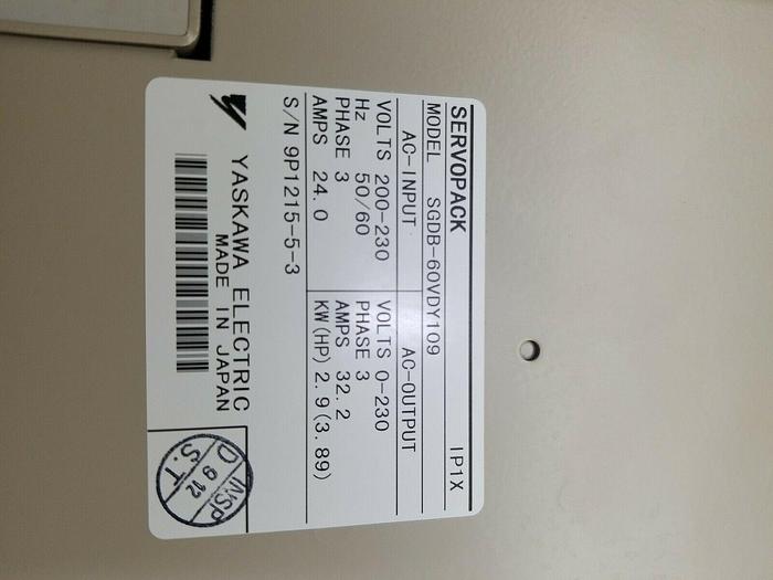 Used YASKAWA SERVOPACK SGDB-60VDY109