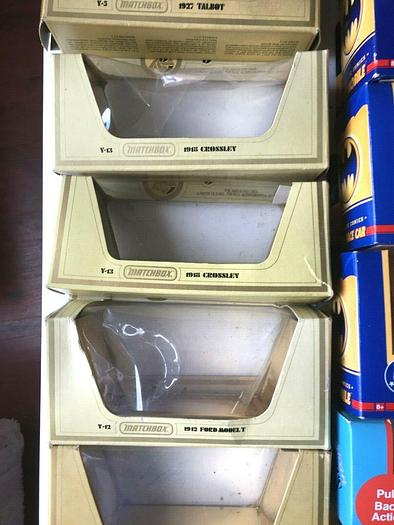 Lesney Corgi K-line Vintage EMPTY BOX Lot of 22 Matchbox Models of Yesteryear