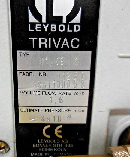 Leybold TRIVAC B, S/D 1,6 B, Rotary Vane Vacuum Pump