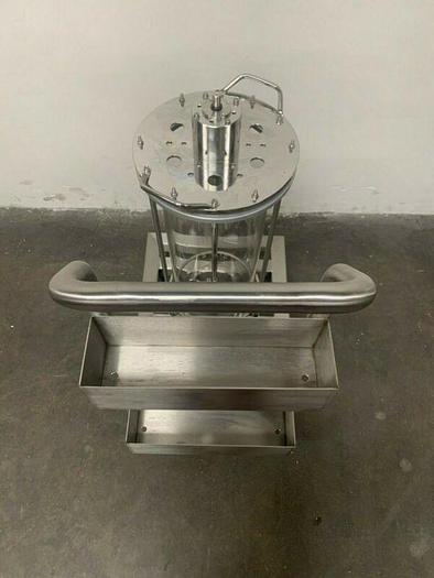 Used Applikon 30 Liter Glass Reactor w/ Stainless Steel Rolling Cart
