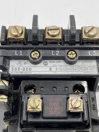 Used Allen-Bradley 509-A0D Ser B, 595-A Ser C, 42185-800-01