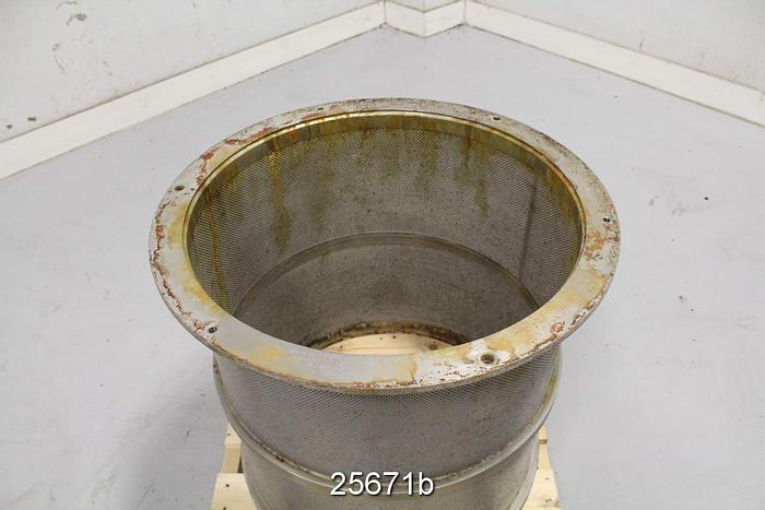 Used Black Clawson 24PSPH Pressure Screen Basket, 0.079" Holes #25671
