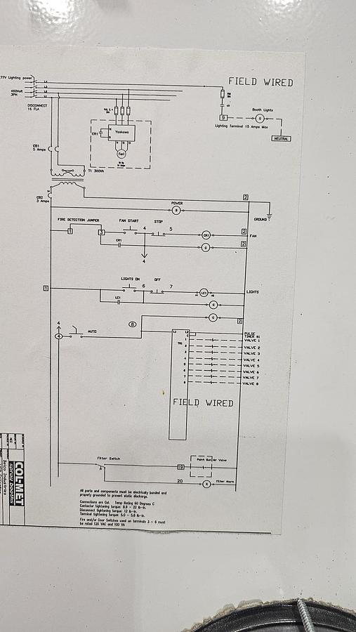 Used 10w X 8h X 7.5d Batch Booth w/ Nordson Encore Powder Gun