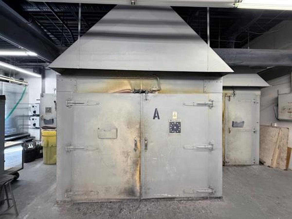 Used 8'W x 12'L x 6.5'H Electric oven w/ doors on both ends