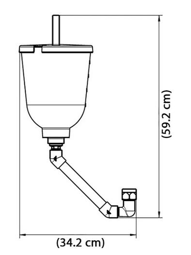 Hopper set 5L for piston pumps