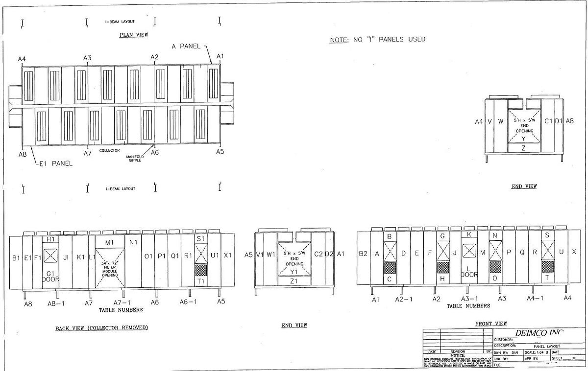 Used Large Inline Powder Booth w/ 5'w X 5'h Part Window