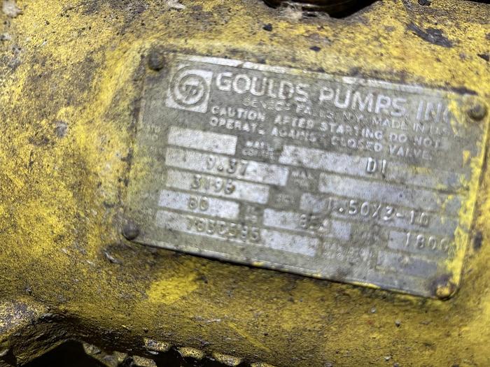 Used GOULD 1.5X3X10 10 HP S/S CENTRIFUGAL PUMP