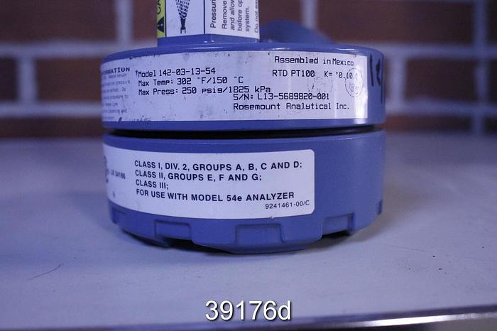 Unused Rosemount 142-03-13-5 Sensor Assembly with Connection Head #39176