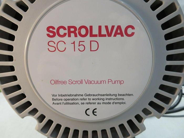 Used Scrollvac, SC 15 D, Vacuum Pump,Oilfree,115 VAC,60 HZ,1 PH,For Parts &/Or Repair
