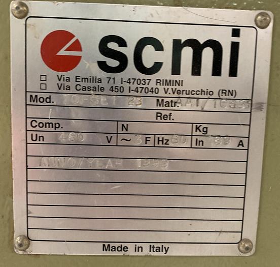 Used SCMI TOPSET-23, 8-SPINDLE MOULDER