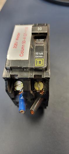 Parts Only Square D QO230 Miniature Circuit Breaker, 120/240 VAC, 30 A, 2 Poles,(b8)