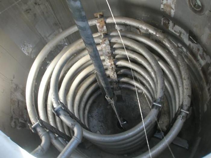 Used Evaporator, 2,000 Gallon, Alloy, 6' X 8', Agit, Coil, (2) #L738333