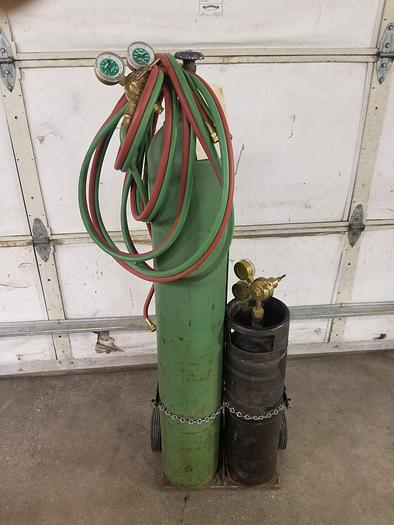 Used Linde Air Products Acetylene Torch Set-up