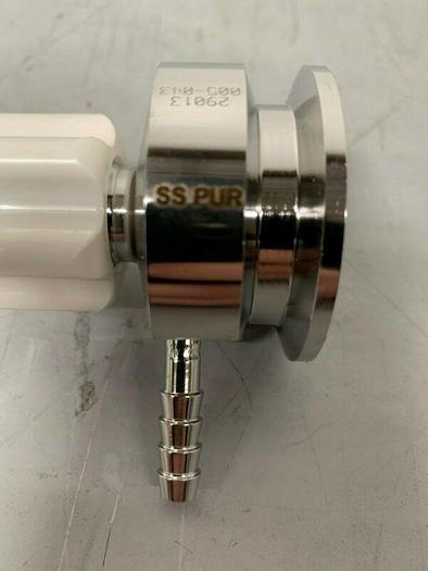 Used ITT Pure-Flo Stainless Steel Sample Valve w/ 1/4" Outlet & 2" Inlet